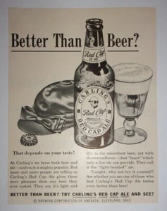 1953 Carling's Red Cap Ale Advertisement Cleveland, Ohio - Picture 1 of 1
