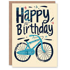 Birthday Card Cycling Bike Grunge Bicycle For Her Woman Greeting Card