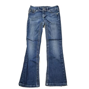 Miss Me Bootcut Bootcut Size 26 Medium Wash Denim Jeweled Bottoms Pants JP4657-2 - Picture 1 of 11