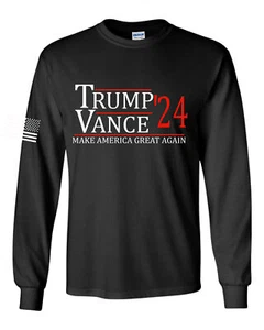 Trenz Shirt Company Trump Vance 2024 Make America Great Again Long Sleeve - Picture 1 of 4