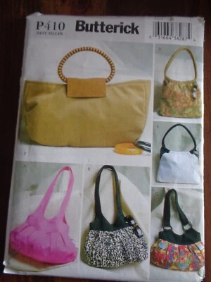 SEWING PATTERN HANDBAGS BUTTERICK P410 6 DESIGNS UNCUT - Image 1 of 2