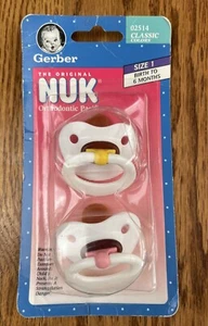 Gerber NUK Orthodonic Pacifier Size 1 0-6 Months Vtg 1997 Classic Colors - Picture 1 of 2