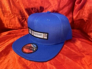 POLTERGEIST PELÍCULA VHS COLUMNA VERTEBRAL ¡SOMBRERO SNAPBACK ALA ANCHA! Blue, Tobe Hooper Horror - Imagen 1 de 10