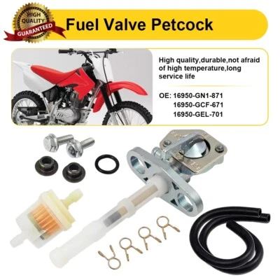 Fuel Fuel Tank Petcock Switch For Valve 1985-2003 Honda XR100R XR70R XR80R XR50R - Image 1 of 4