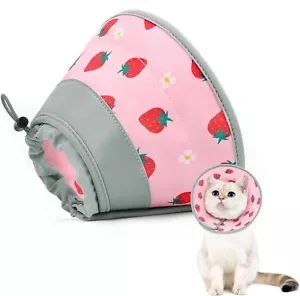 Cat Cone Lightweight Recovery Collar for Cats Adjustable Protective Cat Neck - Picture 1 of 28