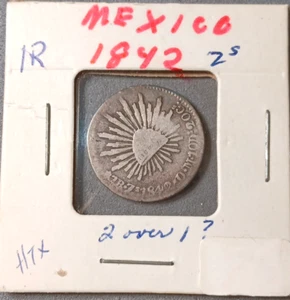 1842 Zs MEXICO 1 Reale 2 over 1? - Picture 1 of 3