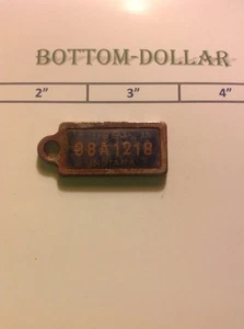 1963 Indiana DAV Disabled American Veteran Key Chain License Plate - Picture 1 of 2