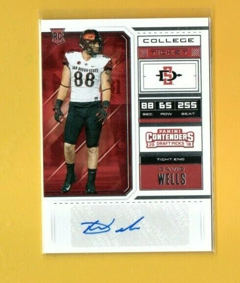 D17688  2018 Panini Contenders Draft Picks #207 David Wells  - Image 1 of 1