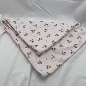 Ralph Lauren - Pink Teddy Bear Cotton Girls Baby Blanket Size 3-9M SEE PHOTOS - Picture 1 of 7