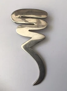 Taxco Sterling Silver 925 Swirl Pin / Pendant in The Style of Paloma Picasso - Picture 1 of 2