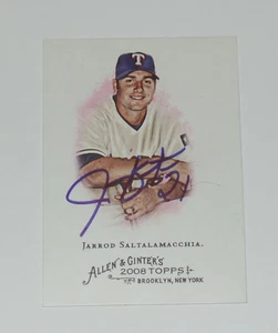 JARROD SALTALAMACCHIA SIGNED AUTO 2008 TOPPS ALLEN & GINTER'S CARD #186 RANGERS - Picture 1 of 1