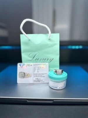 Anillo de sello pavé de diamantes Effy para hombre (oro de 18 quilates, plata de ley y 115 diamantes) Foto 1 de 4