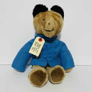 Vintage 1975 Paddington Bear Stuffed Animal Plush Toy w Blue Coat Eden Toy 14” - Picture 1 of 10