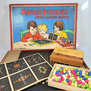 Vintage 1930's Spears Games Mosaic Designer Toy - Bild 1 von 6
