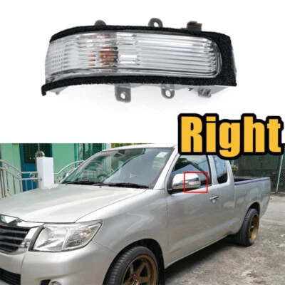 Luz de señal de giro del espejo retrovisor lateral derecho 1 pieza para Toyota Hilux Vigo 2011-14 Foto 1 de 4