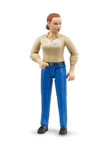 BRUDER Woman - Light Skin - Blue Jeans - B10B60408 - FIGURE / FIGURINE - Picture 1 of 2