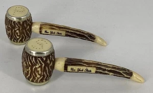 Pipas para fumar vintage de madera sintética sal pimienta de plástico coctelera estado de Nueva York - Imagen 1 de 10
