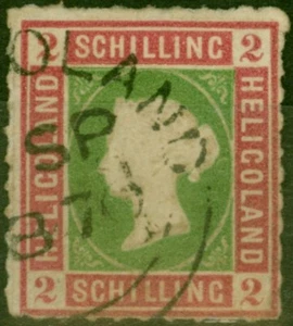 Heligoland 1867 2sch Rose & Grass-Green SG3 V.F.U - Picture 1 of 1