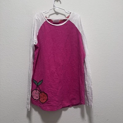Hanna Andersson Girls Long Sleeve Shirt Size 14-16 Years Pink Cherries  - Image 1 of 4
