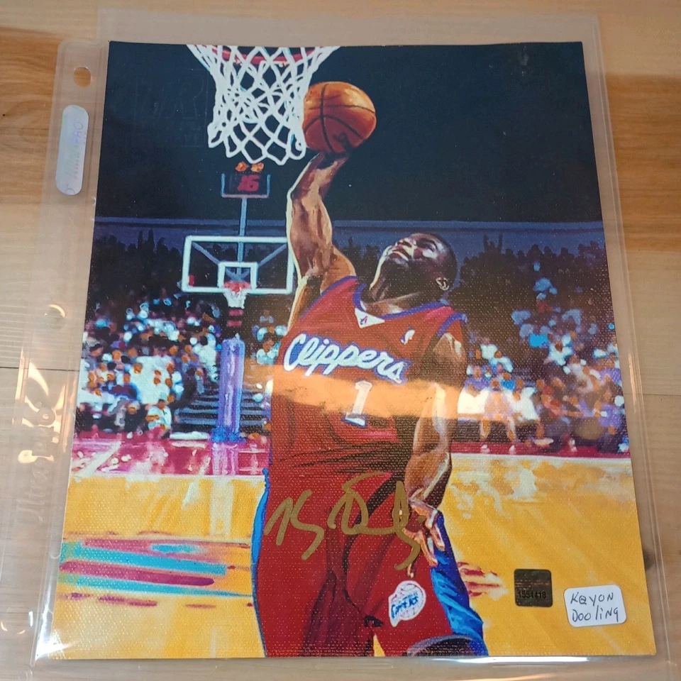 Keyon Dooling Signed Autographed L.A. Clippers 8 X 10 Vinyl Canvas Photo - Image 1 of 4