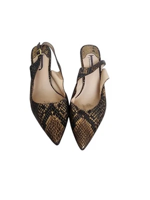 Zapatos para mujer J Renee 9,5 W marrón dorado piel de serpiente cuero honda tacones traseros Foto 1 de 4