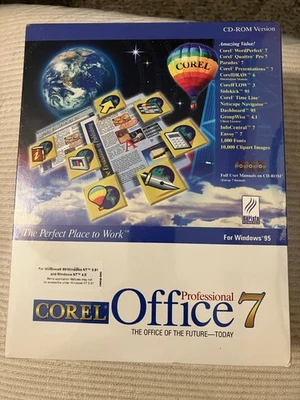Corel Office 7 Professional - Windows 95 / NT PC CD-ROM Program - New unopened - Image 1 of 3