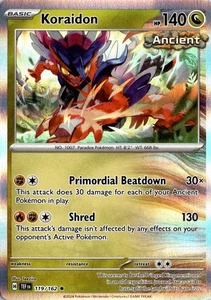 Koraidon  119 Rare Reverse Holo Pokemon Card - Set: Temporal Forces TEF - Picture 1 of 2
