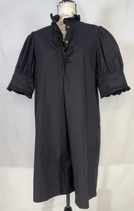 Banana Republic MARI POPELINE RÜSCHEN MINIKLEID schwarz Medium Tall Time Capsule - Bild 1 von 11