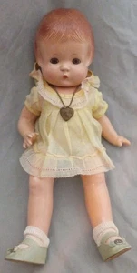 Vintage Patsy Puppe 1930er Effenbee alles Original 12" Schlafaugen Halskette  - Bild 1 von 9