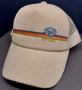 Gorra Rip Curl Pana Snapback Cordón Surf Surf Marrón Malla Ajustable Sombrero Crema - Imagen 1 de 8