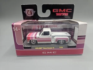 M2 Machines O'Reilly Exclusive 1976 GMC SIERRA GRANDE 15 S123 O'Reillys Pink - Picture 1 of 2