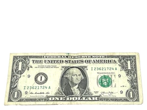 U.S. 2013, $1.00 FEDERAL RESERVE NOTE, Fine, S/N I 23621724 A (#525) - Picture 1 of 2