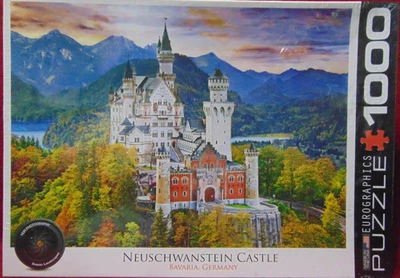 NEUSCHWANSTEIN CASTLE Baveria, Germany 1000 Pc. Jigsaw Puzzle NEW SEALED 19"x26" - Image 1 of 4