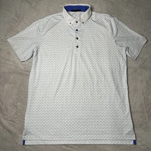 Greyson Polo Shirt Mens Medium Dance With The Wolves Golf Logo Stretch Adult - Picture 1 of 8
