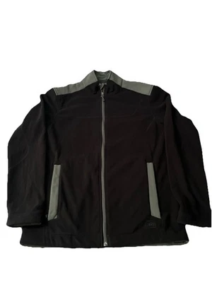 REI Men’s Full Zip Co-op Jacket Outer Fleece Polyester Zip Pockets Black Sz M - Image 1 of 4