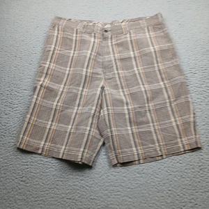 Tommy Bahama Shorts Herren 36 kariert vorne flach Chino Leinen Seide - Bild 1 von 7