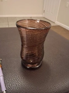 Dark Purple Ventage  Blown Swirl  Glass - Picture 1 of 5