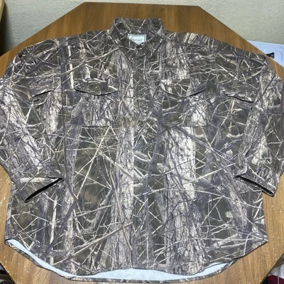 Avery Hunting Apparel Camo Button Down Shirt Mens XXL 2XL BUCK BRUSH Long Sleeve - Image 1 of 4
