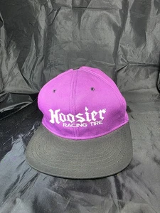 Vtg Hoosier Racing Tire Purple Snapback Trucker Hat Cap - Picture 1 of 5