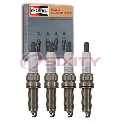 4 pc Champion Double Platinum Spark Plugs for 2015-2016 BMW 428i Gran Coupe mr - Image 1 of 4