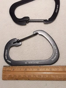 Nite Größe Menge 2 schwarz SlideLock Karabiner #6 KOSTENLOSER VERSAND - Bild 1 von 4