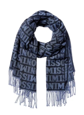 Missoni - LOGO - Mezcla de lana - Bufanda para mujer - Italia - Azul - Nuevo en paquete - $275 Foto 1 de 4