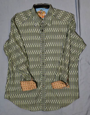 Robert Graham M многоцветный в полоску длинным рукавом на пуговицах Flip манжеты - Изображение 1 из 4