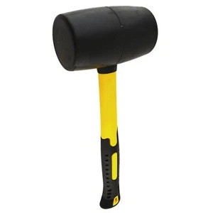 Martillo de mango de fibra de vidrio 70 % mazo de goma negro 32 oz sin marcas TE892 - Imagen 1 de 1
