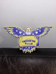 Twisted Tea Hard Iced Tea Eagle Alcohol Tin Sign NEW 16 x 10 Yellow Blue - Picture 1 of 1
