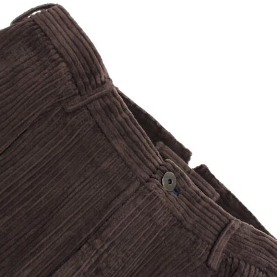 Incotex NWT Chinos / Casual Pants Size 48L (US 32) Tapered in Brown Corduroy - Изображение 1 из 4