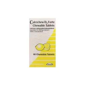 Calcichew-D3 Forte Chewable Tablets - 60 Tablets - Calcium & Vitamin D3 2026 - Picture 1 of 1