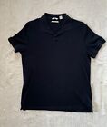 Calvin Klein Ck Mens Polo Medium Black Short Sleeve Liquid Touch Casual Tee Shir