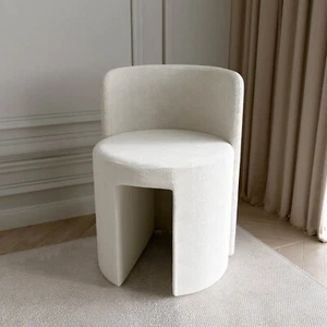 Lottie Ivory Bouclé Stool for Bedroom Living room Home decoration - Picture 1 of 7
