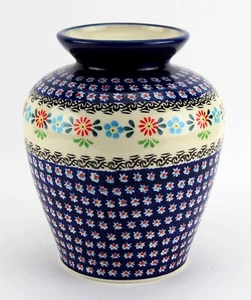 Florero de mercado de cerámica polaca de Zaklady Boleslawiec - 7 3/4" de alto - Imagen 1 de 3